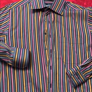 Ingram 100% Italian button down shirt; soft, clean